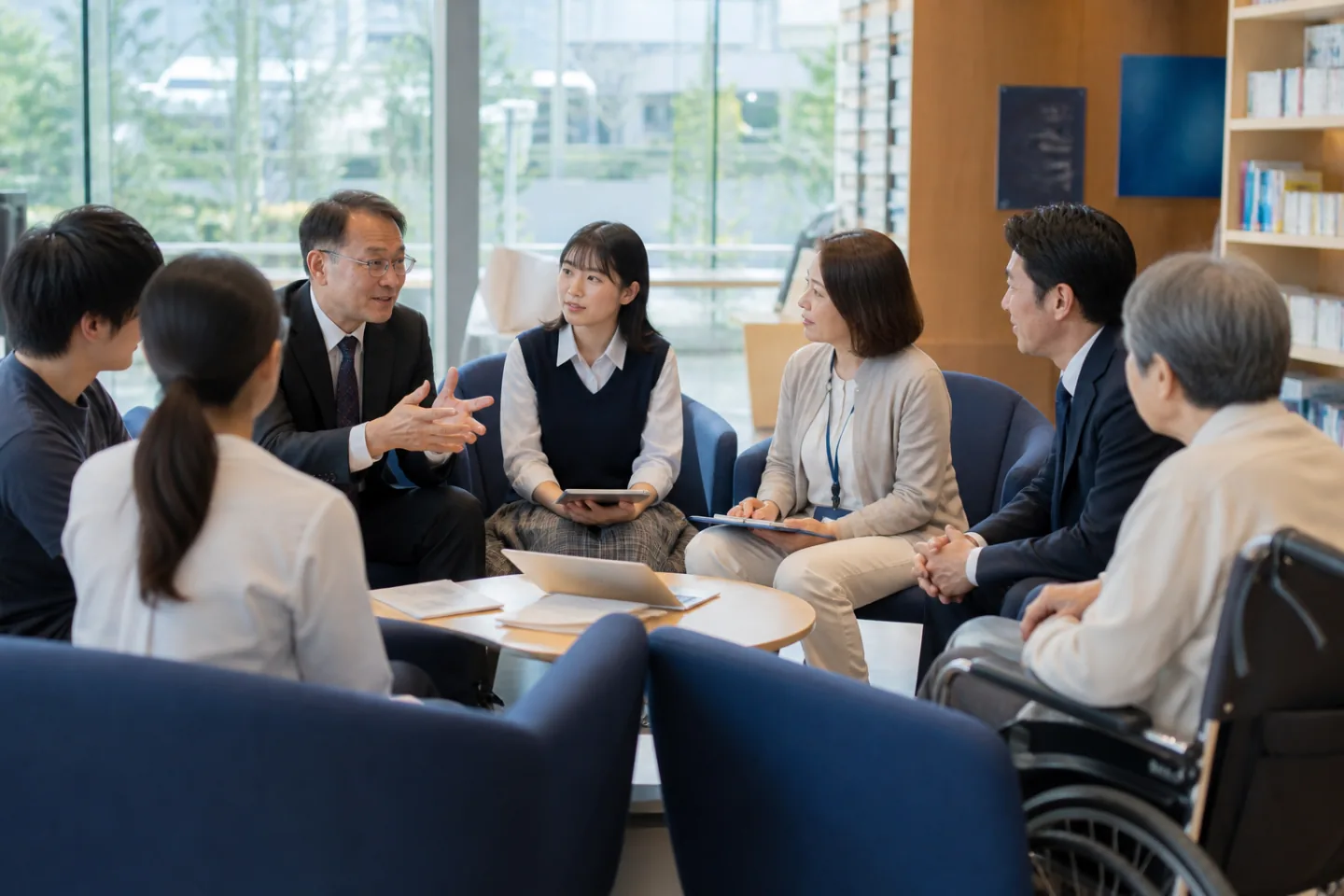 公共施設で住民と行政・法律の専門家が対話する会議