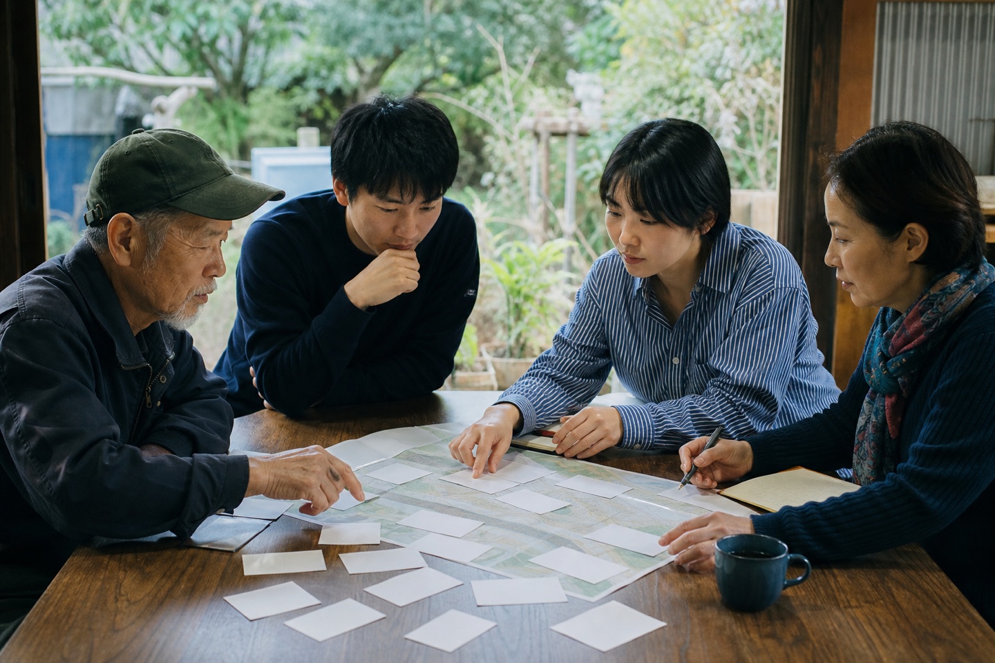 地域の課題を囲み世代を越えて協働する人々