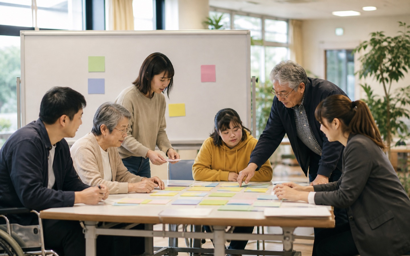 地域課題について話し合う非営利団体のメンバー