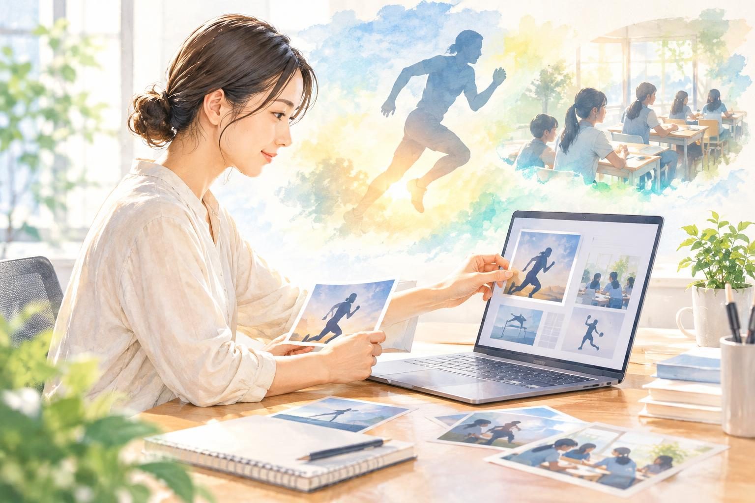 広報専任なき中小企業へ。アスリート肖像素材で発信力と信頼性を底上げする新体制を表現したイメージ